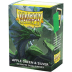 Dragon Shield - Green Apple & Silver - Matte Dual Sleeves (100 Count)