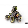 Brush Deep Forest & Gold - 16 mm D6 Dice Block - 12 Dice - Chessex