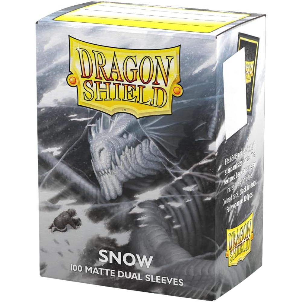Dragon Shield - Snow - Matte Dual Sleeves (100 Count)
