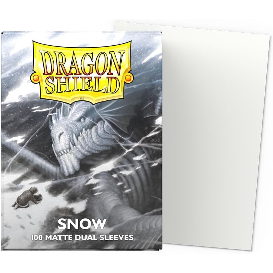 Dragon Shield - Snow - Matte Dual Sleeves (100 Count)