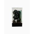 Opaque Black & Green - 7 Piece Polyhedral Dice Set - Chessex