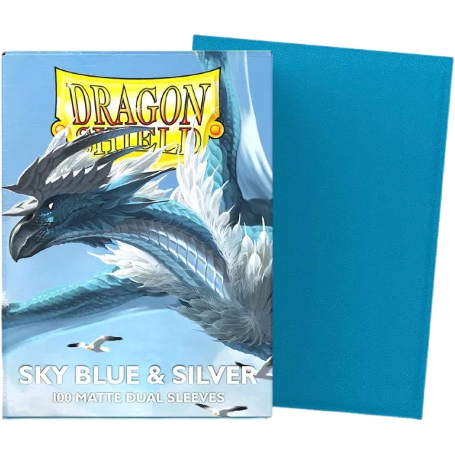 Dragon Shield - Skyblue & Silver - Matte Dual Sleeves (100 Count)